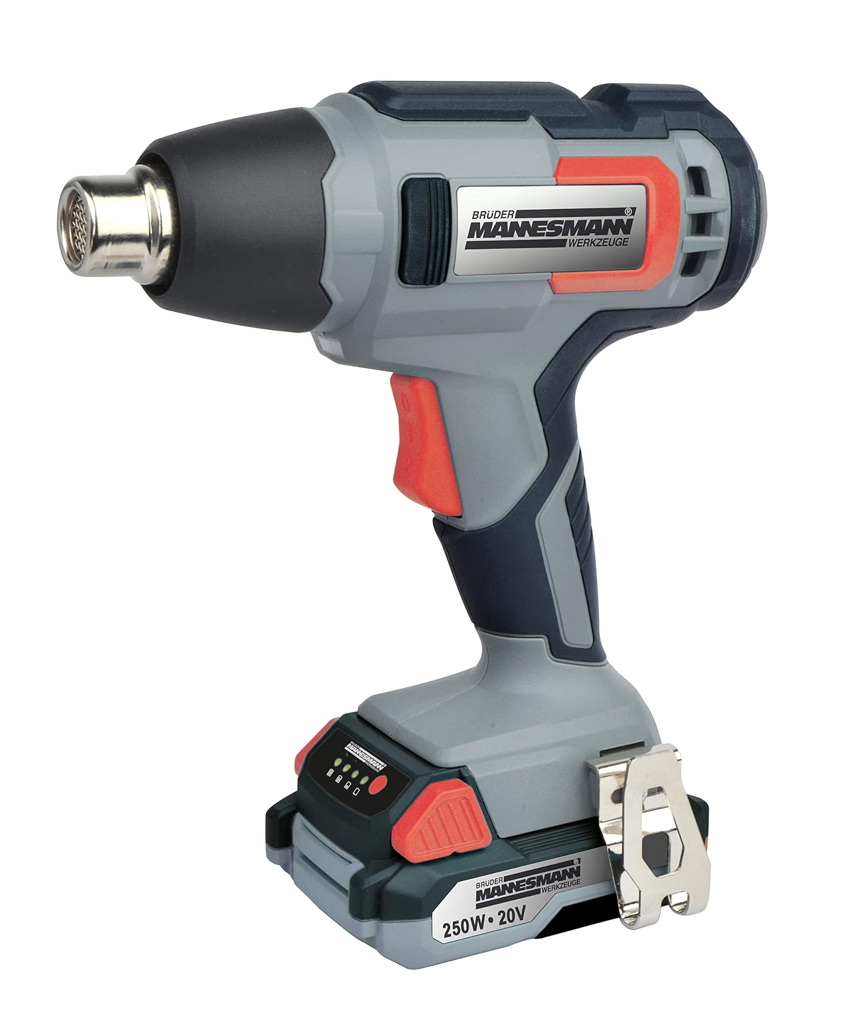 Brüder Mannesmann Werkzeuge M49530 Cordless Hot Air Fan - Grey/Black