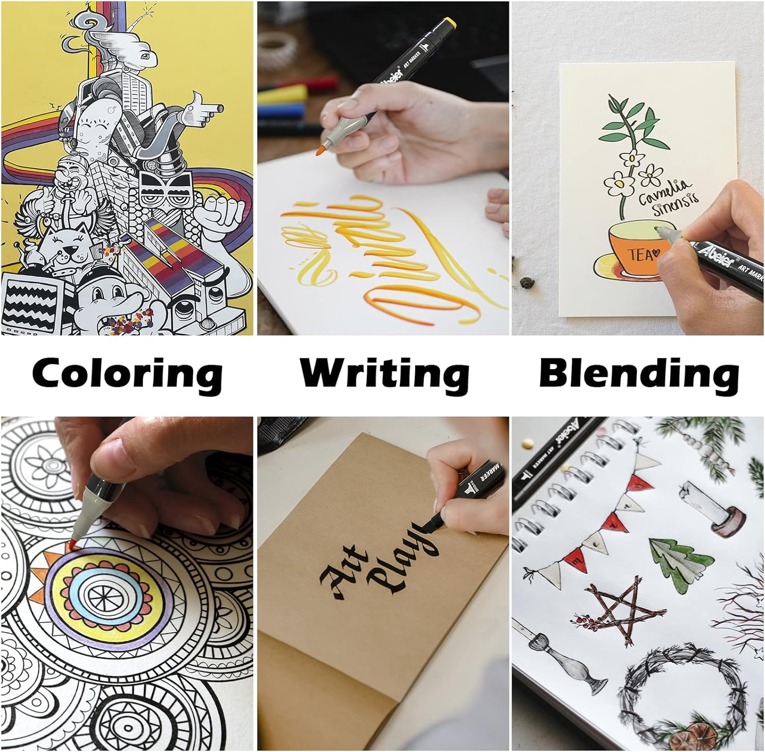 Pennarelli Punta Marcatori Doppia Punta 168 Colori - immagine 5