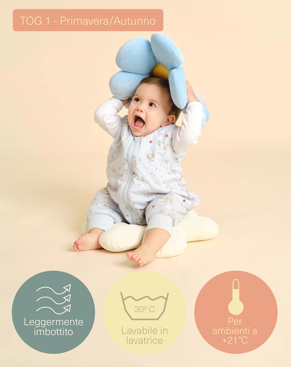 molis&co. Sacco Nanna con Piedini Primaverile/Autunno 1 tog - Poppy - immagine 5