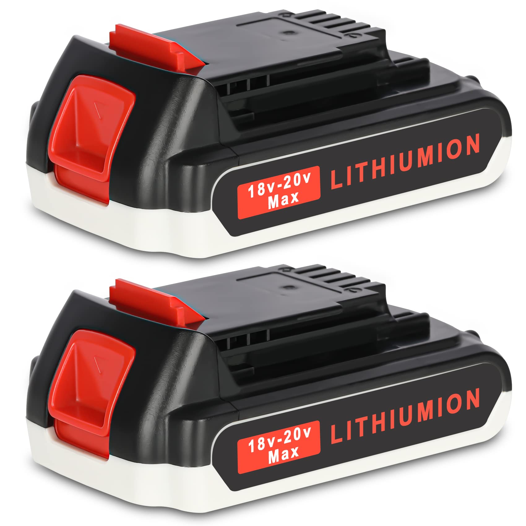 Jyjzpb 3.0Ah Batteria per BLACK+DECKER 18V (2 Pezzi)