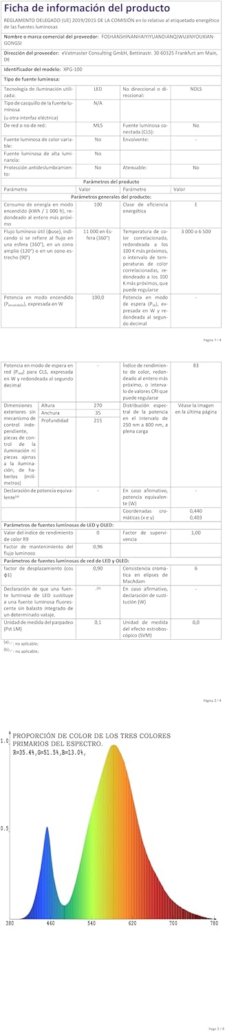 RIGIDON 4x Faretto LED RGB 100W con Telecomando - immagine 8