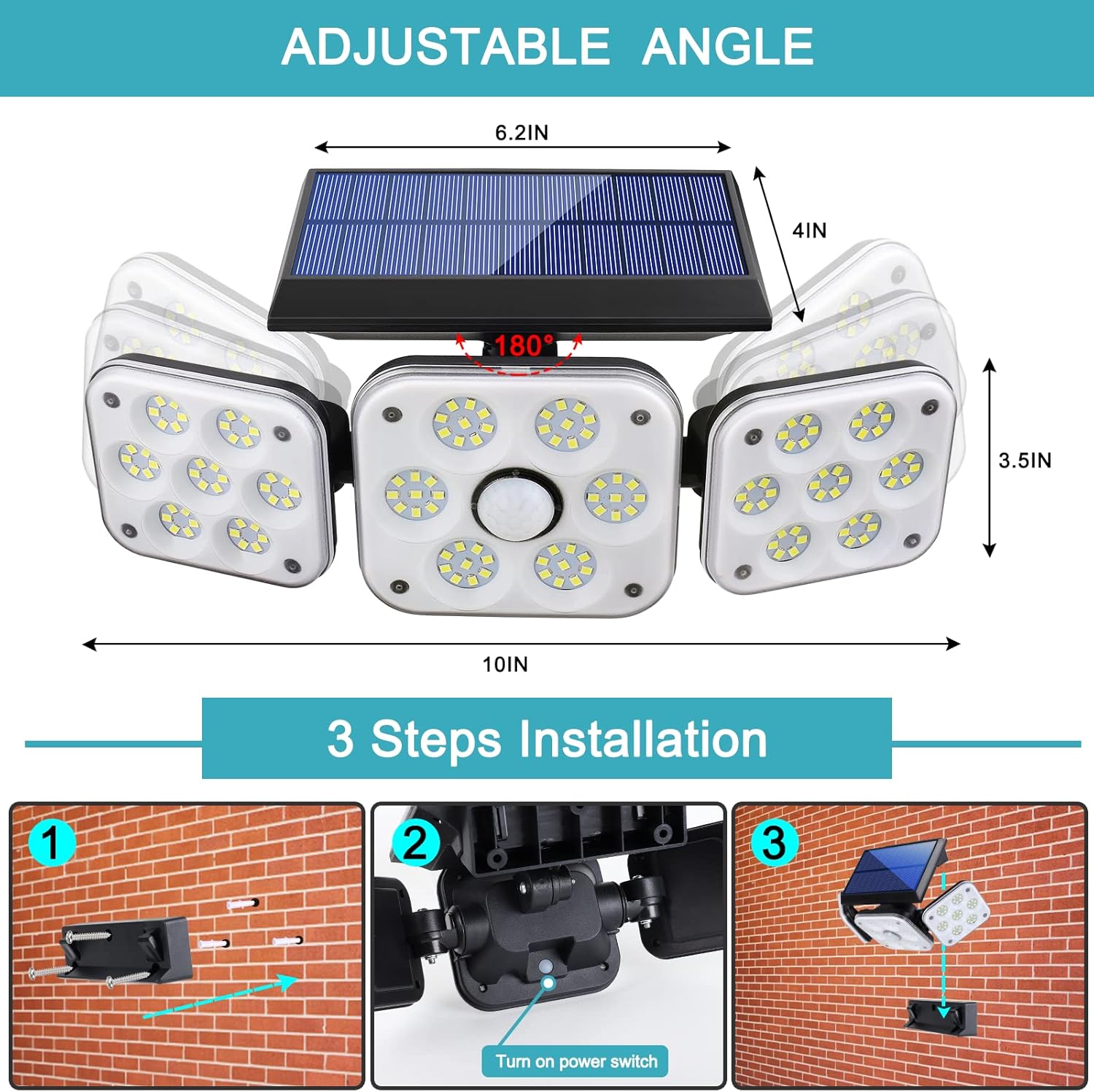 SMY Set 2 Lampade Solari Esterno 138 LED IP65 - immagine 6