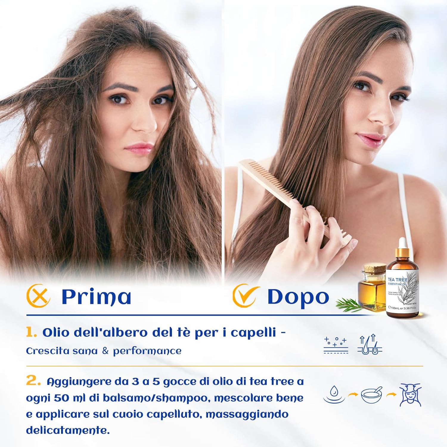 Hiqili Olio Essenziale Tea Tree 100ML - 100% Naturale - immagine 2