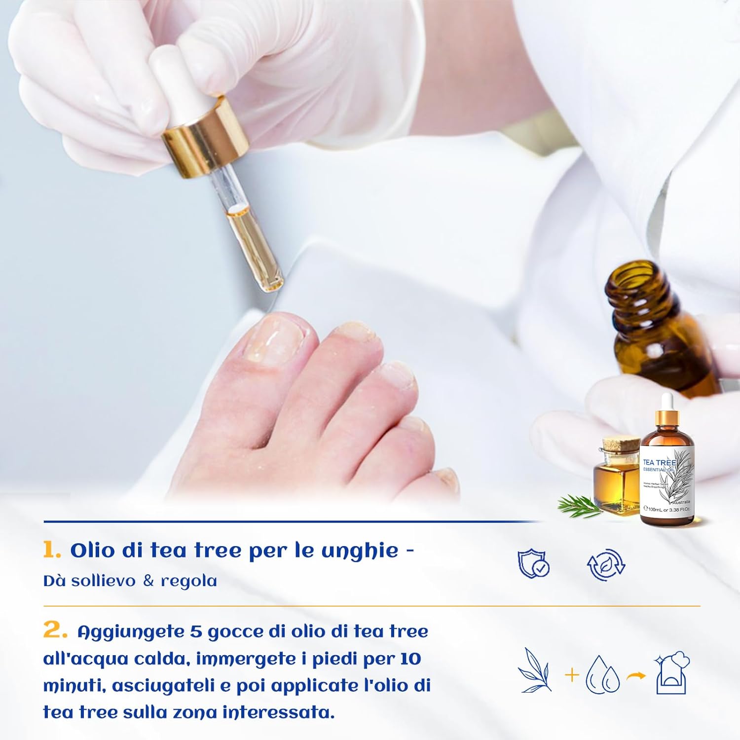 Hiqili Olio Essenziale Tea Tree 100ML - 100% Naturale - immagine 3