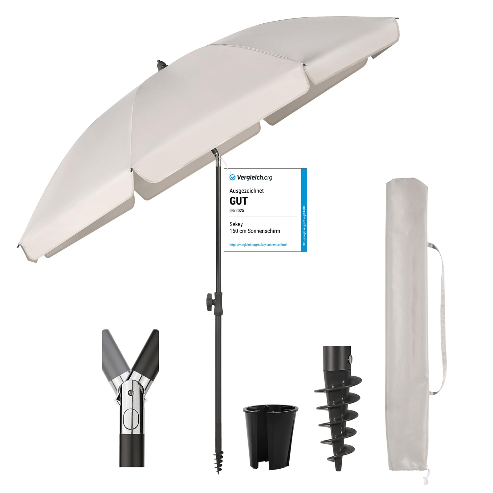 Sekey Ombrellone da Balcone 180cm UPF 50+