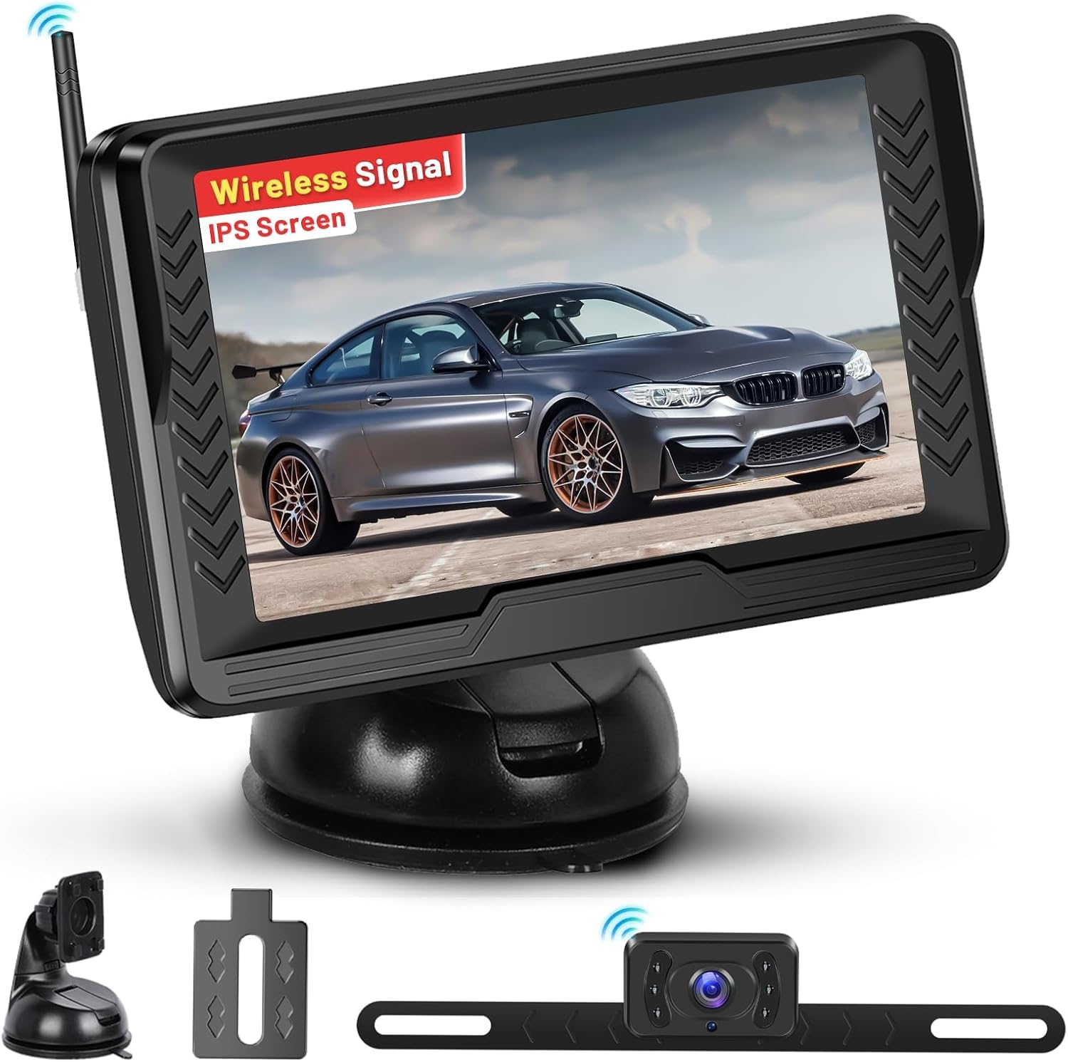 Hikity AHD Telecamera Posteriore Wireless con Display LCD 5”