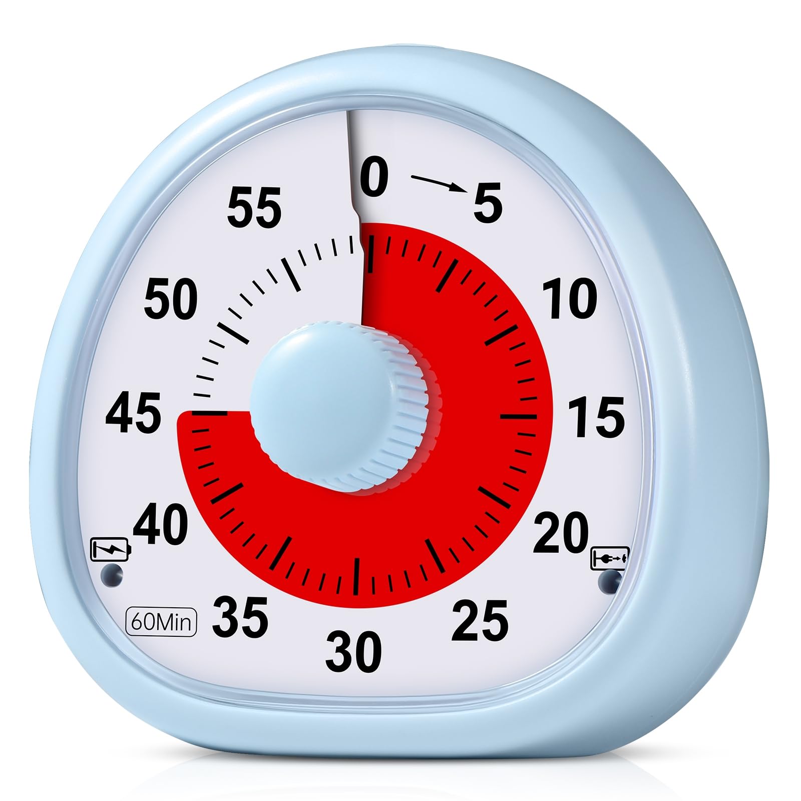 Diboniur Timer Visivo Bambini Ricaricabile, Blu