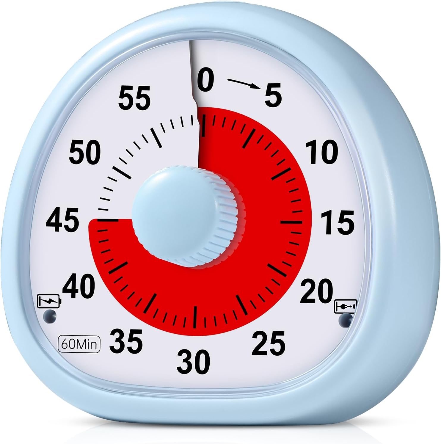 Diboniur Timer Visivo Bambini Ricaricabile, Blu - immagine 1