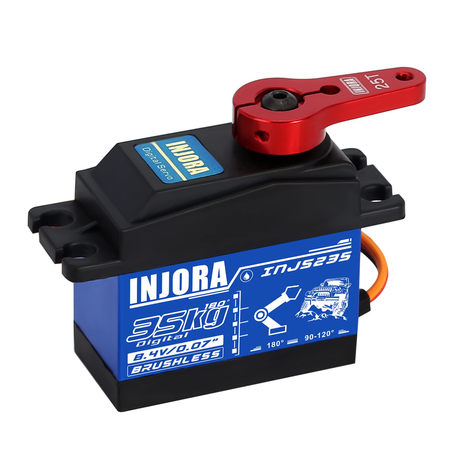 INJORA RC Servo Motor 35KG con Braccio 25T