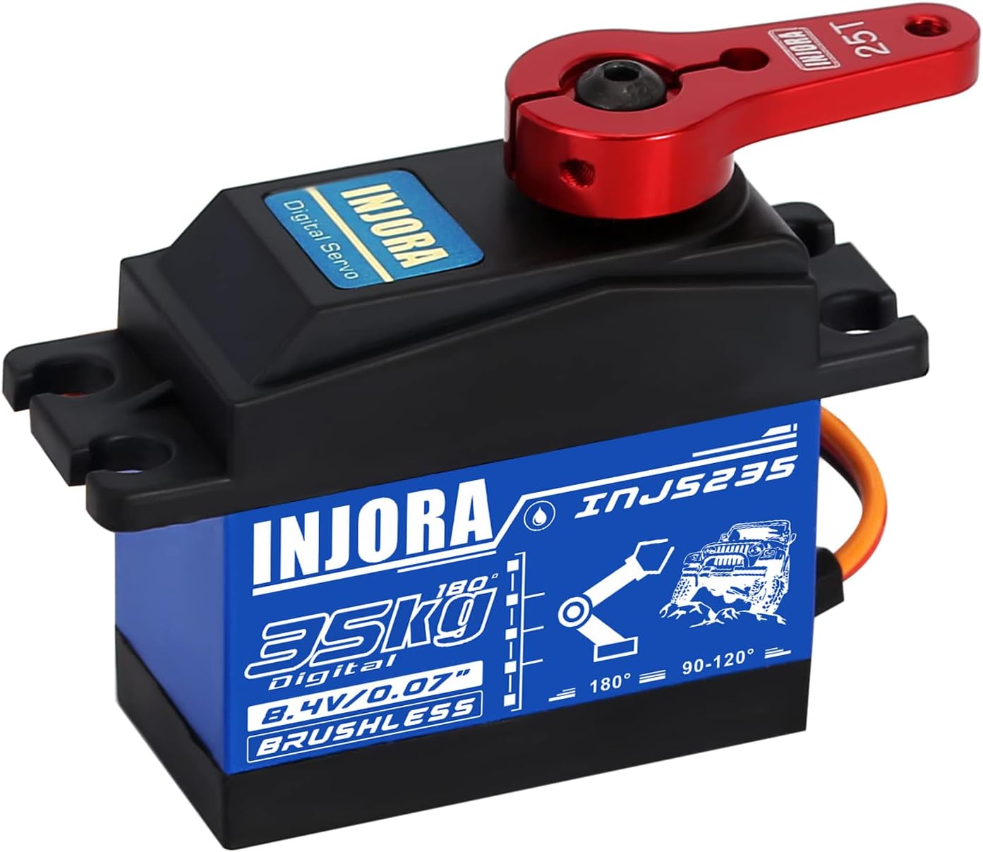 INJORA RC Servo Motor 35KG con Braccio 25T - immagine 1