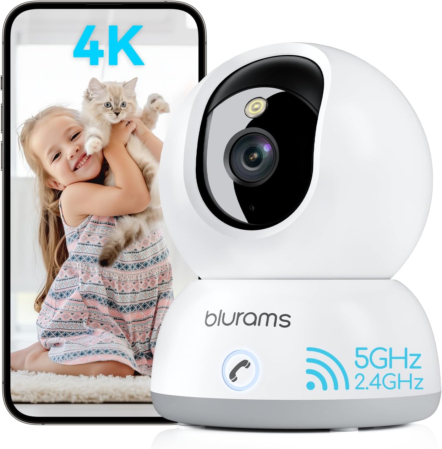 Blurams Baby Monitor 4K con Telecamera Sorveglianza Interna