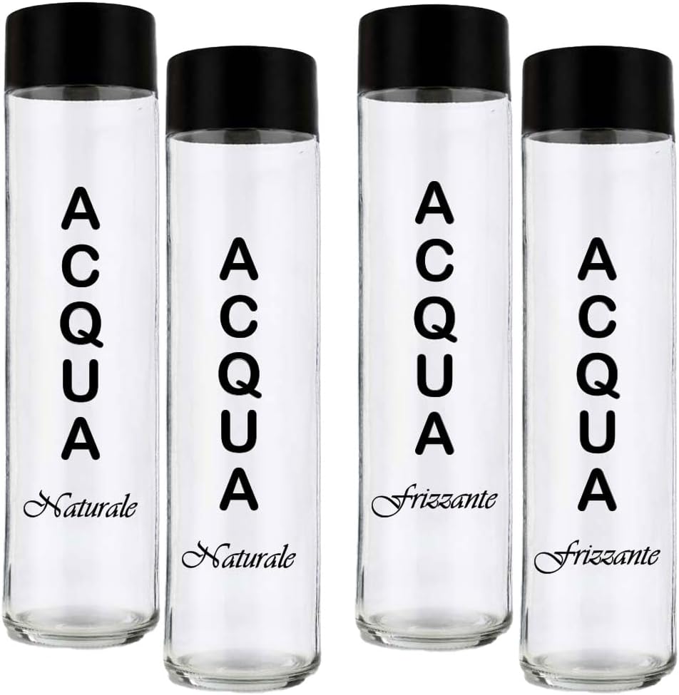 Brandprint - Set 4 Bottiglie Vetro Cilindro 750ml - immagine 1