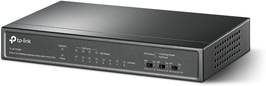 Tp-link PoE Switch 8 Porte 100 Mbps, Nero - immagine 2