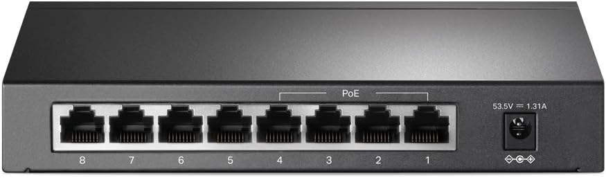 Tp-link PoE Switch 8 Porte 100 Mbps, Nero - immagine 3