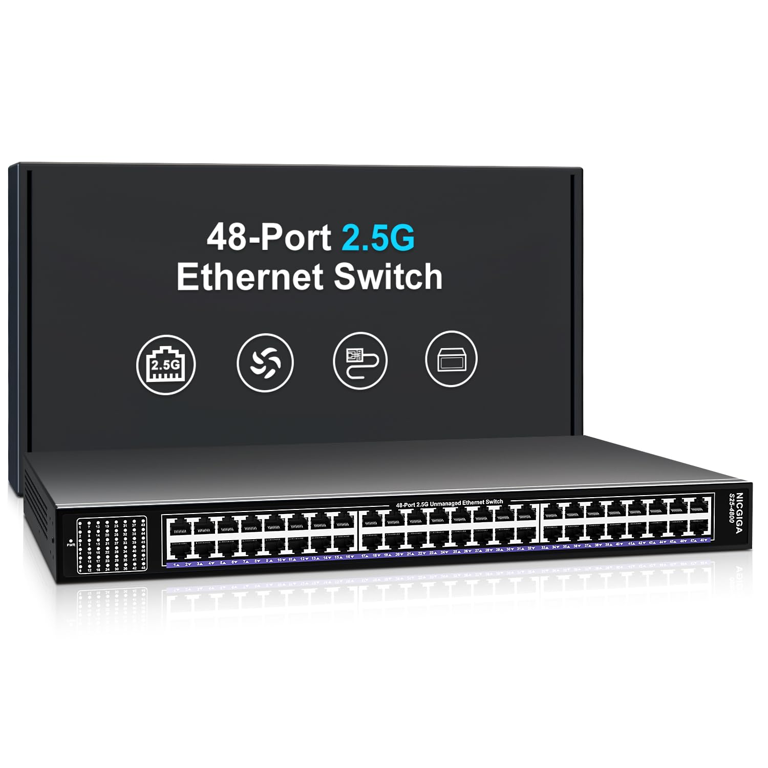 Nicgiga Switch Ethernet 2,5G 48 Porte Non Gestito