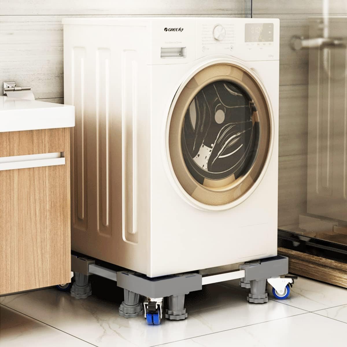 NIUXX Base Regolabile per Lavatrice con 8 Piedi + 4 Ruote - immagine 7