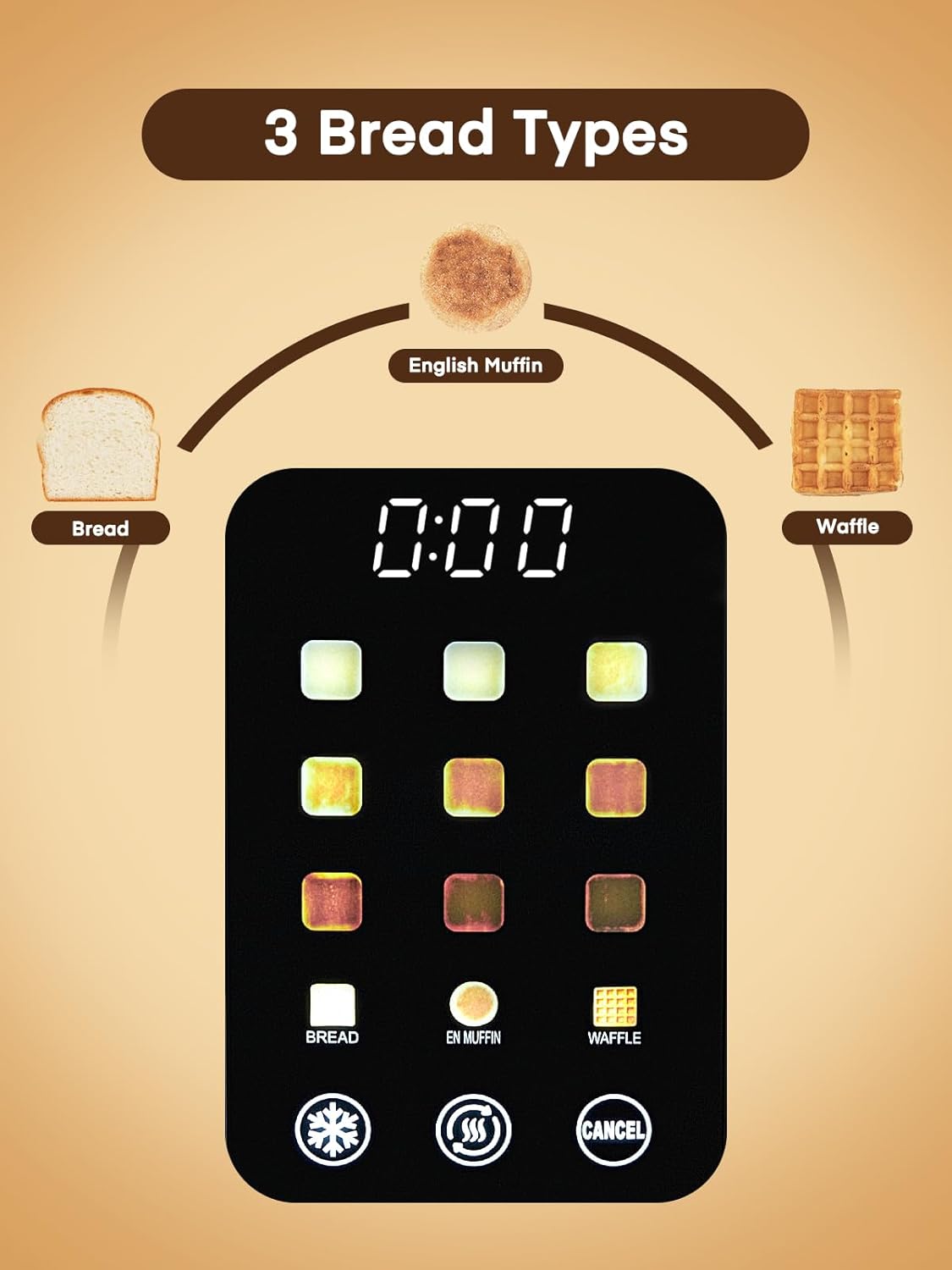 Tostapane 4 Fette con Controllo Touch Screen - immagine 4
