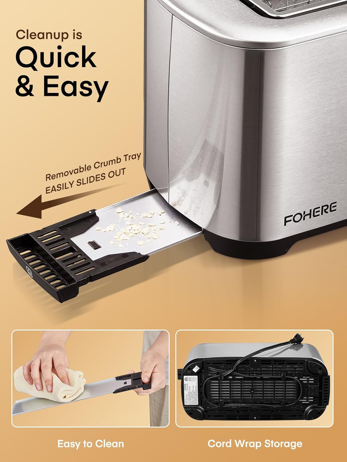 Tostapane 4 Fette con Controllo Touch Screen - immagine 6