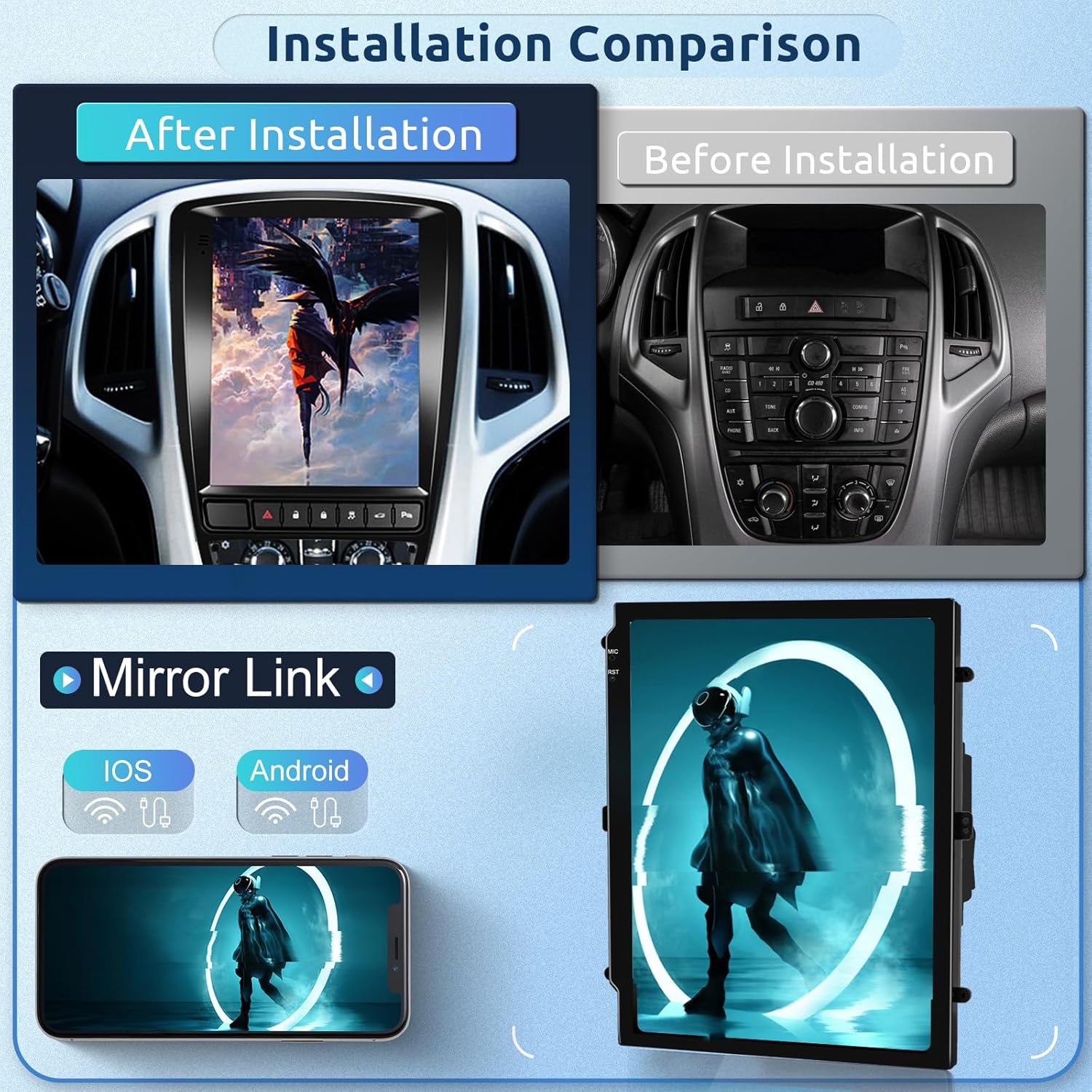 Hodozzy Carplay Autoradio per Opel Astra J/Buick Excelle - immagine 2