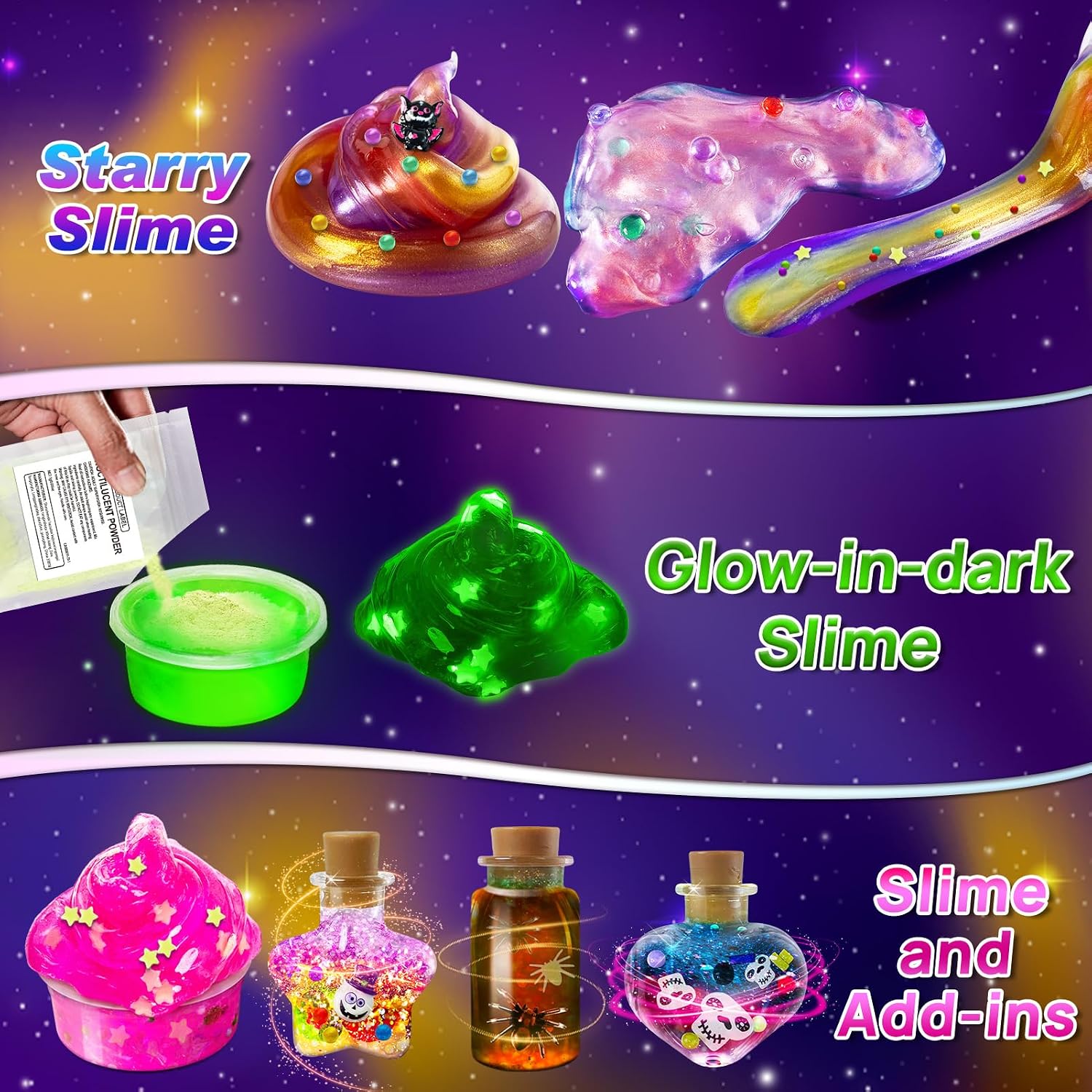 Galaxy Wizard Slime Making Kit per Bambini | YOPINSAND | Velz
