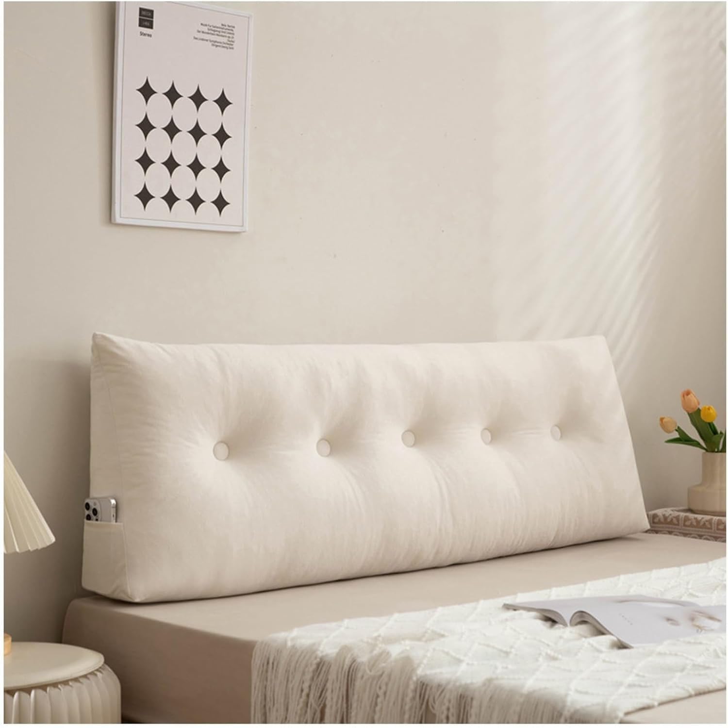 Cuscino Schienale Divano Letto Triangolare 80x40x12cm