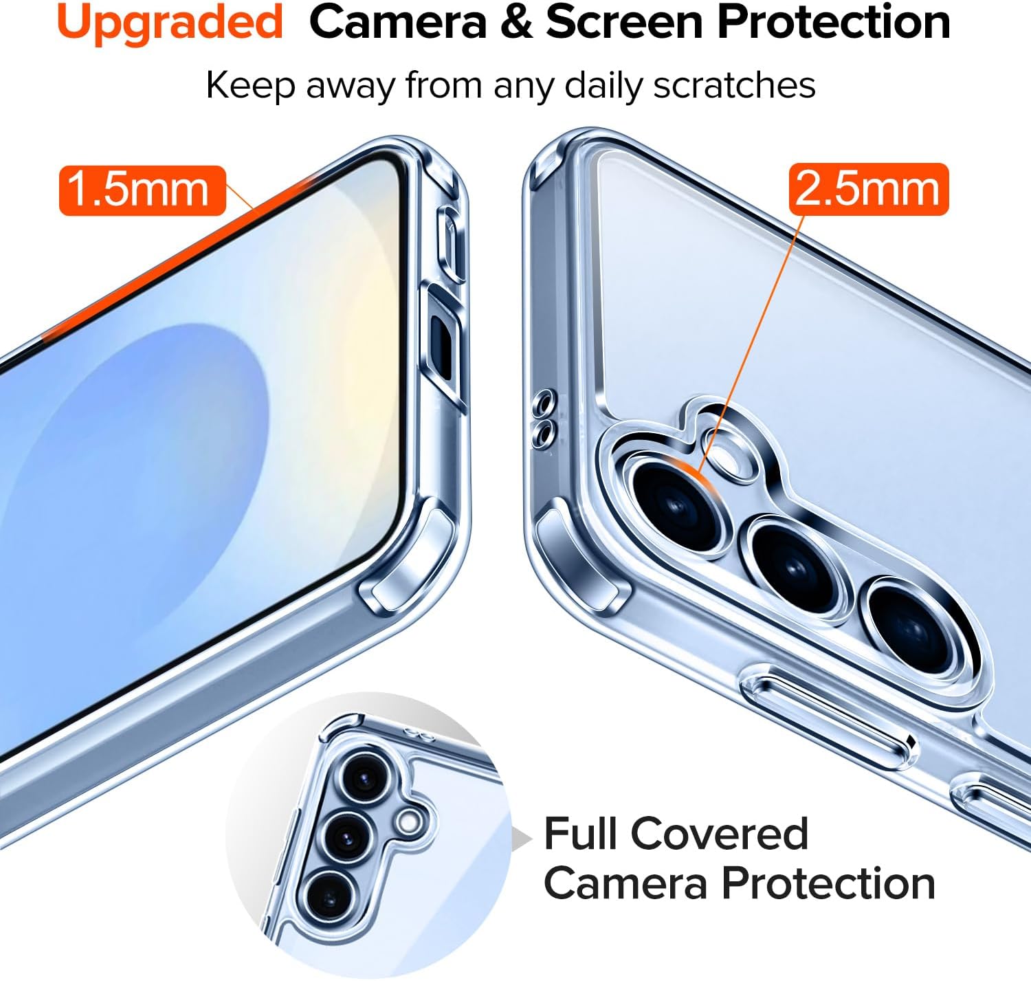 Ivoler Cover Trasparente Anti Ingiallimento per Samsung Galaxy S25 5G - immagine 5