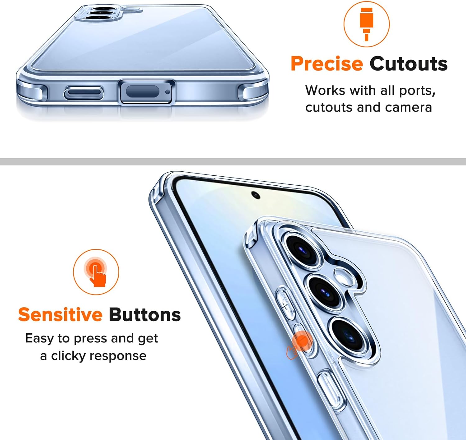 Ivoler Cover Trasparente Anti Ingiallimento per Samsung Galaxy S25 5G - immagine 6