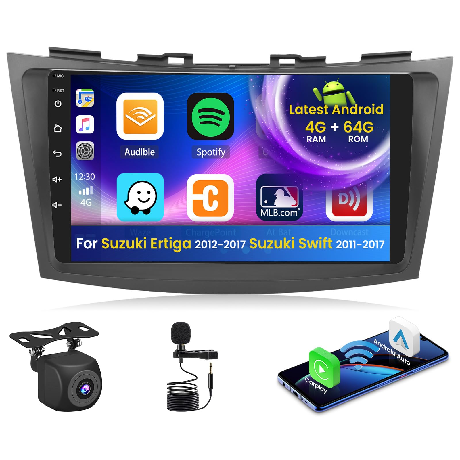 Inefala Android Autoradio 9'' per Suzuki Ertiga/Swift