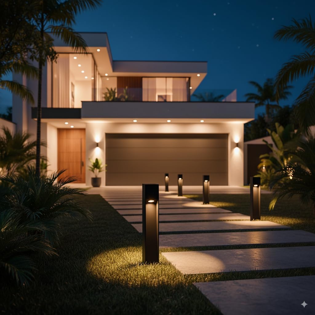 M Ledme Cora Plus - Faro LED Nero Impermeabile IP65 - immagine 4