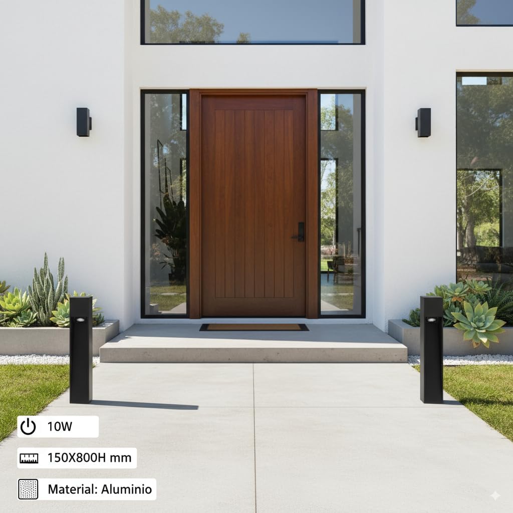 M Ledme Cora Plus - Faro LED Nero Impermeabile IP65 - immagine 6