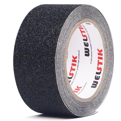 Welstik Nastro Antiscivolo Adesivo 5cm x 5m, Nero