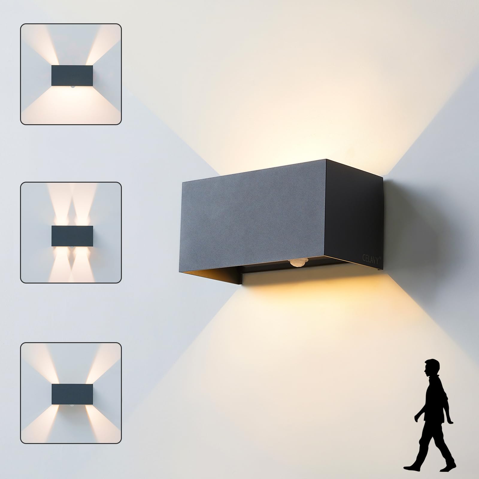 Celavy Lampada da Parete LED Esterni con Sensore