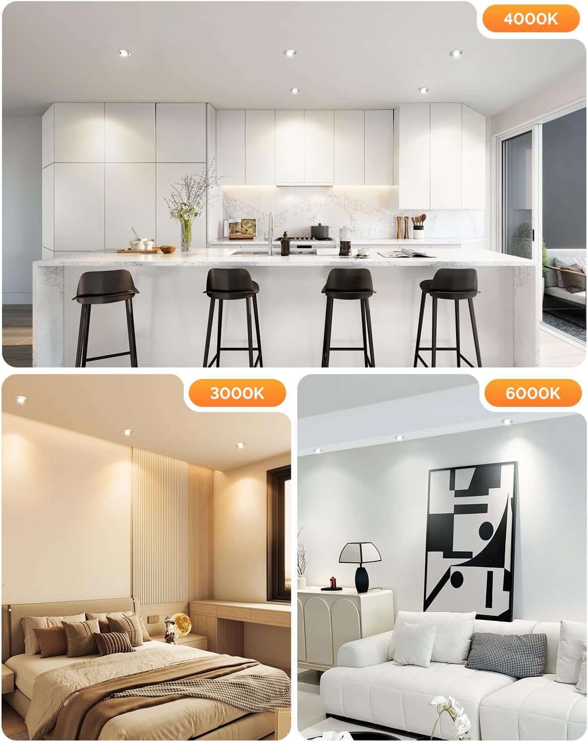 wowatt Faretti LED Incasso Dimmerabili 6W 640LM IP44 - immagine 8