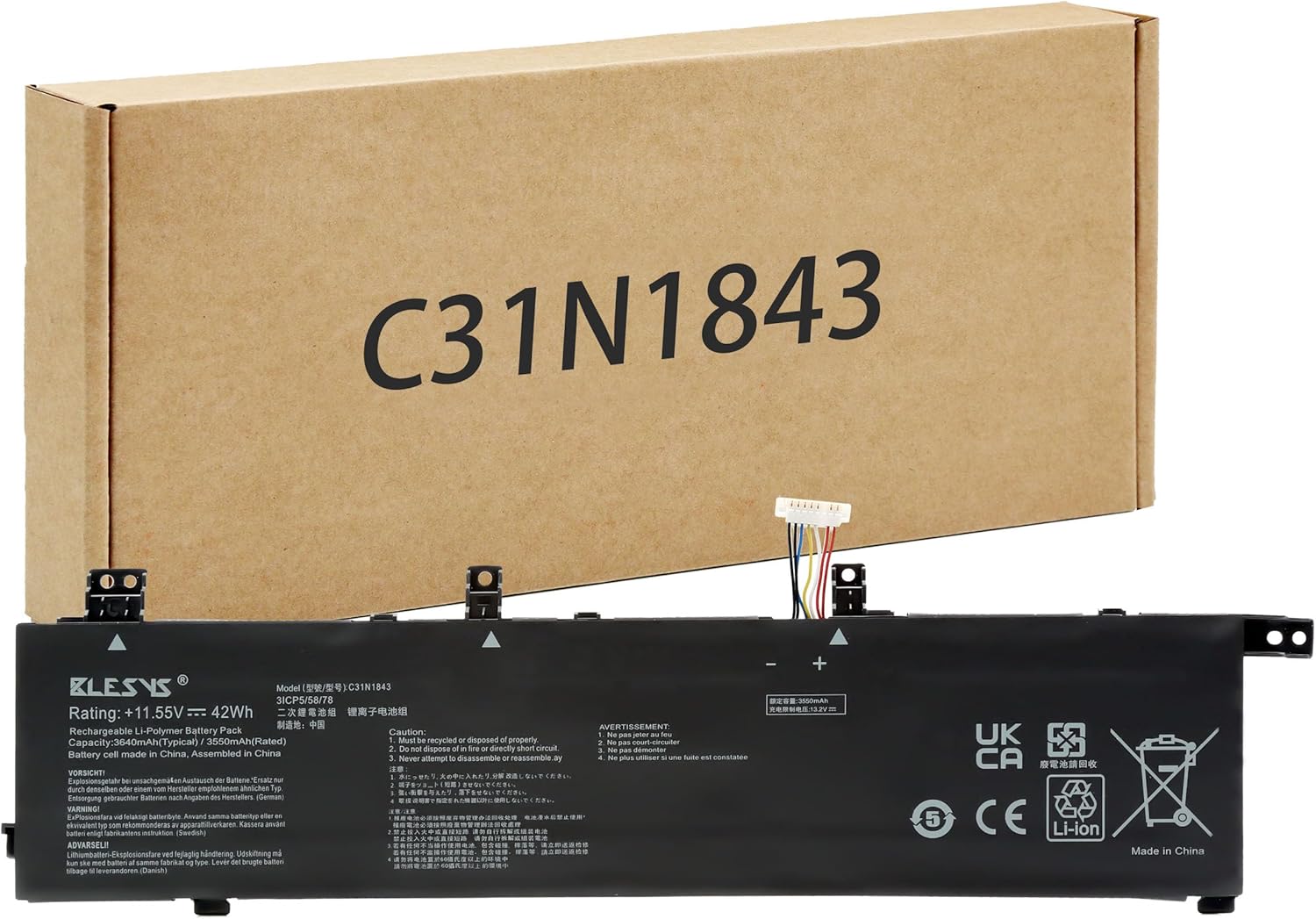 Blesys C31N1843 Batteria per ASUS VivoBook S14/S15 - immagine 1