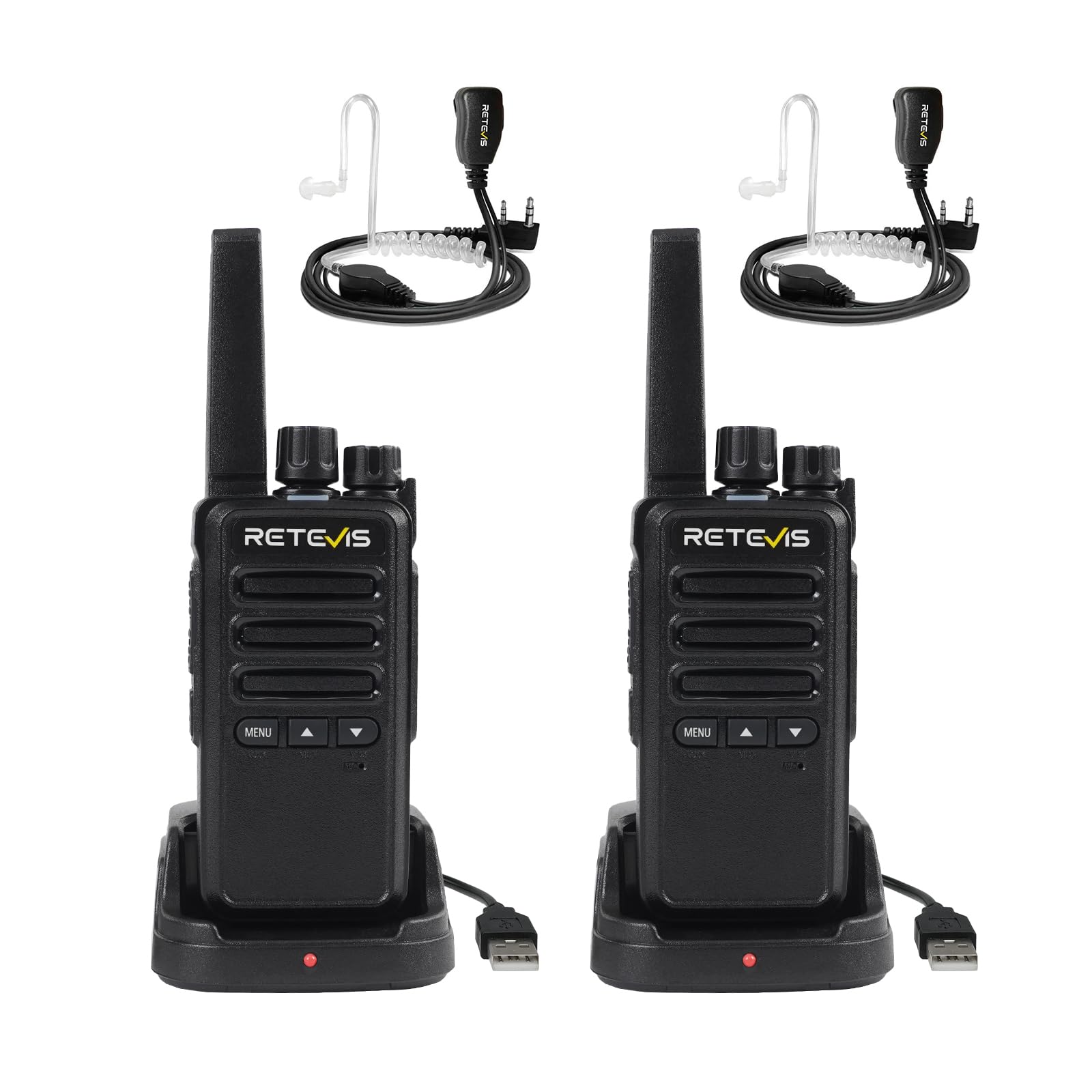 Retevis RT668B Walkie Talkie PMR446 (2 Pezzi, Nero)
