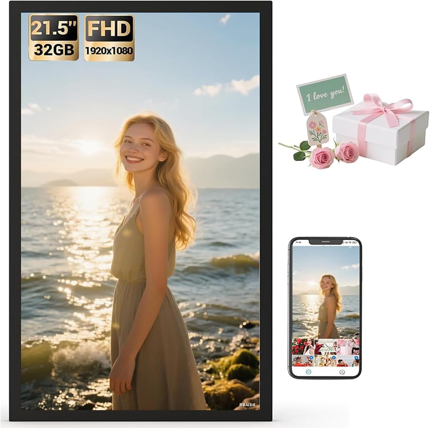 Cornice Digitale WiFi 21.5 Pollici 32GB - immagine 1