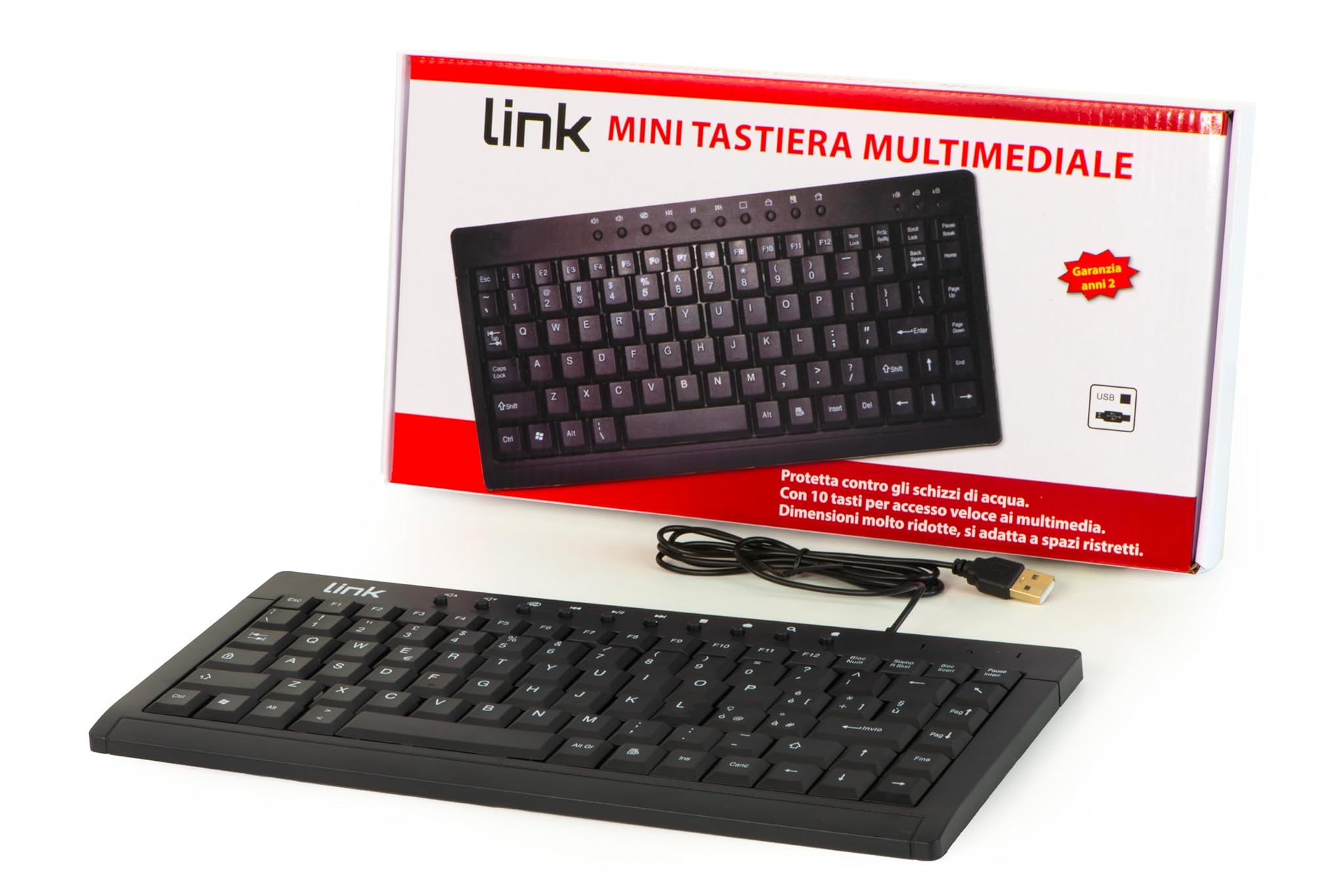 LINK MINI TASTIERA ITALIANA MULTIMEDIA USB