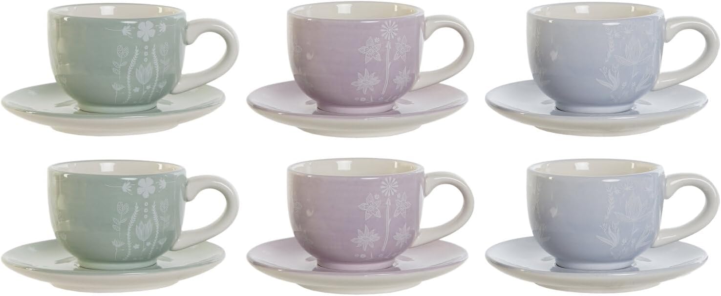 CAFE SET 6 DOLOMITE METAL 20X18X20 180 ML VERDE - immagine 2