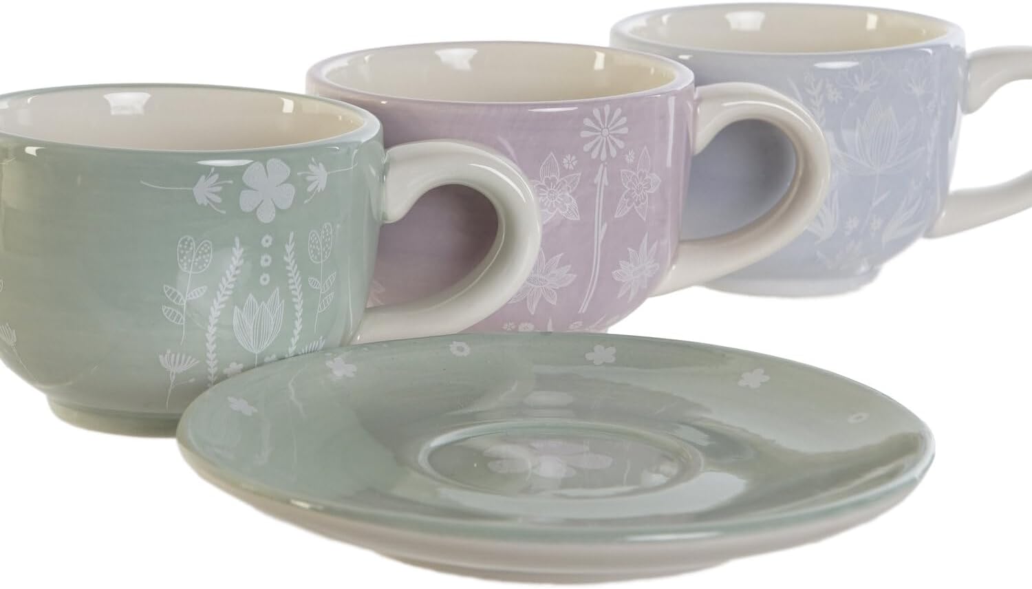 CAFE SET 6 DOLOMITE METAL 20X18X20 180 ML VERDE - immagine 3