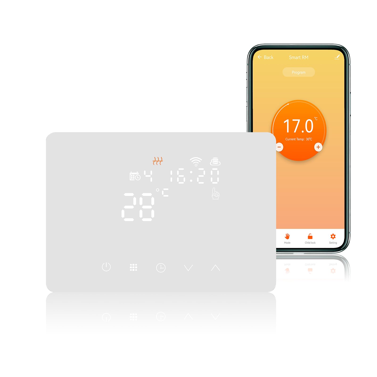 Ketotek Termostato Caldaia WiFi Programmabile 220V 5A