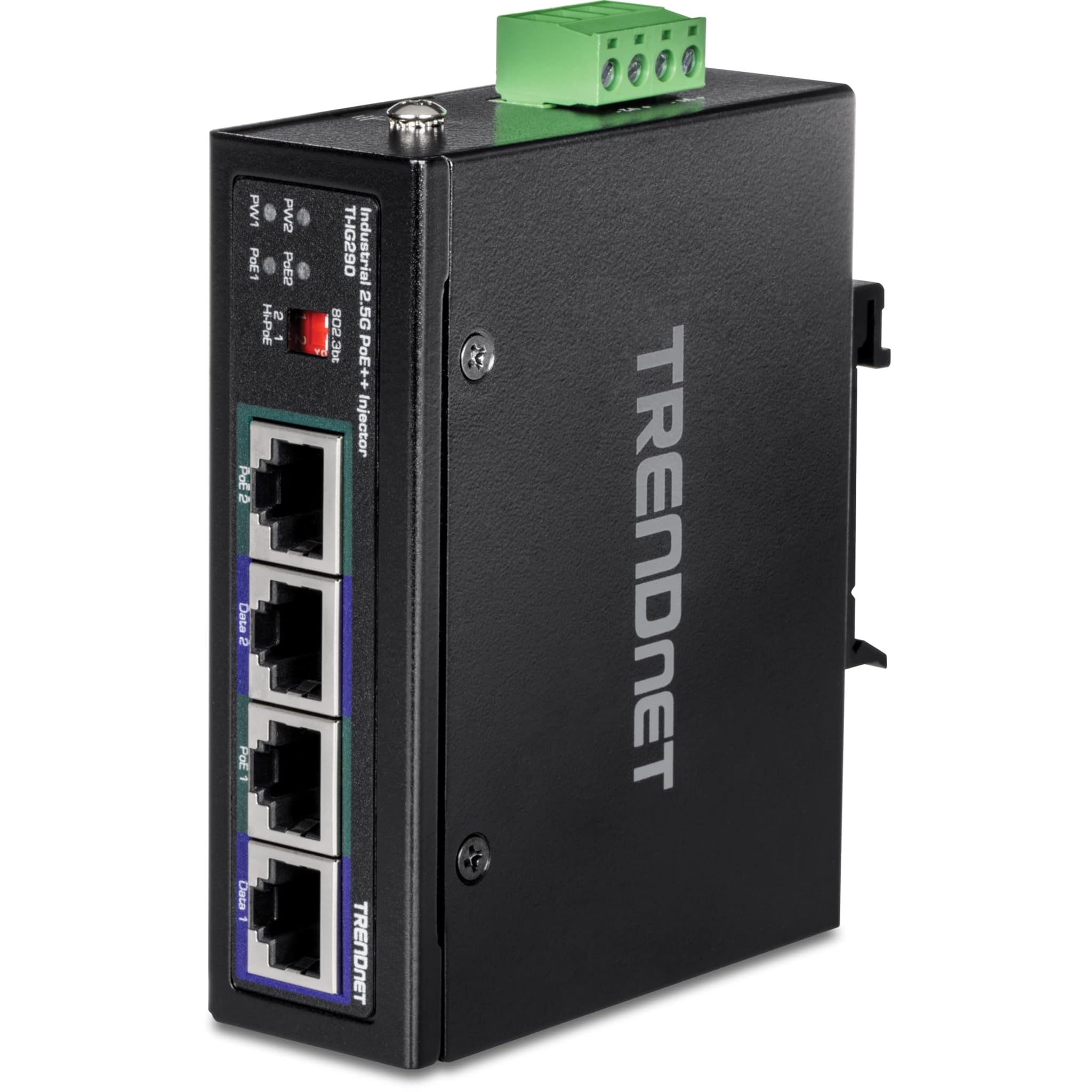 Trendnet Iniettore Industriale PoE++ 2.5G 95W, Nero