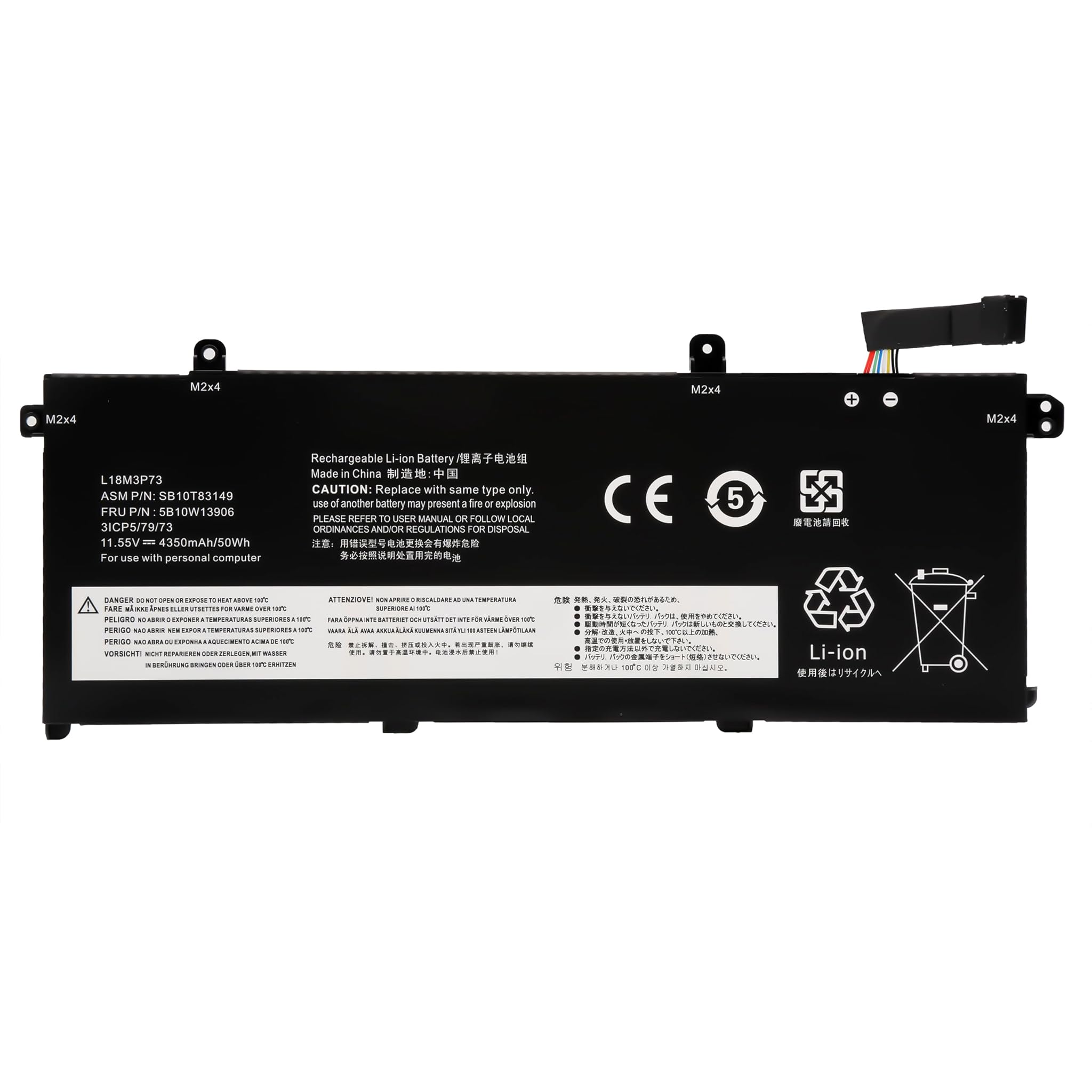 Blesys L18M3P73 Batteria Laptop per Lenovo ThinkPad T490 T495
