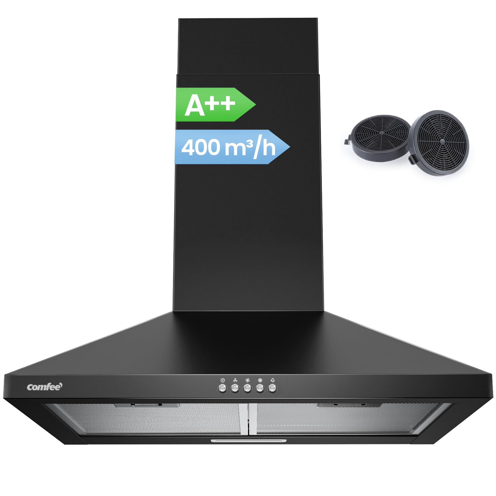 Comfee' CH60A17EM400B Cappa Aspirante 60cm, Nera