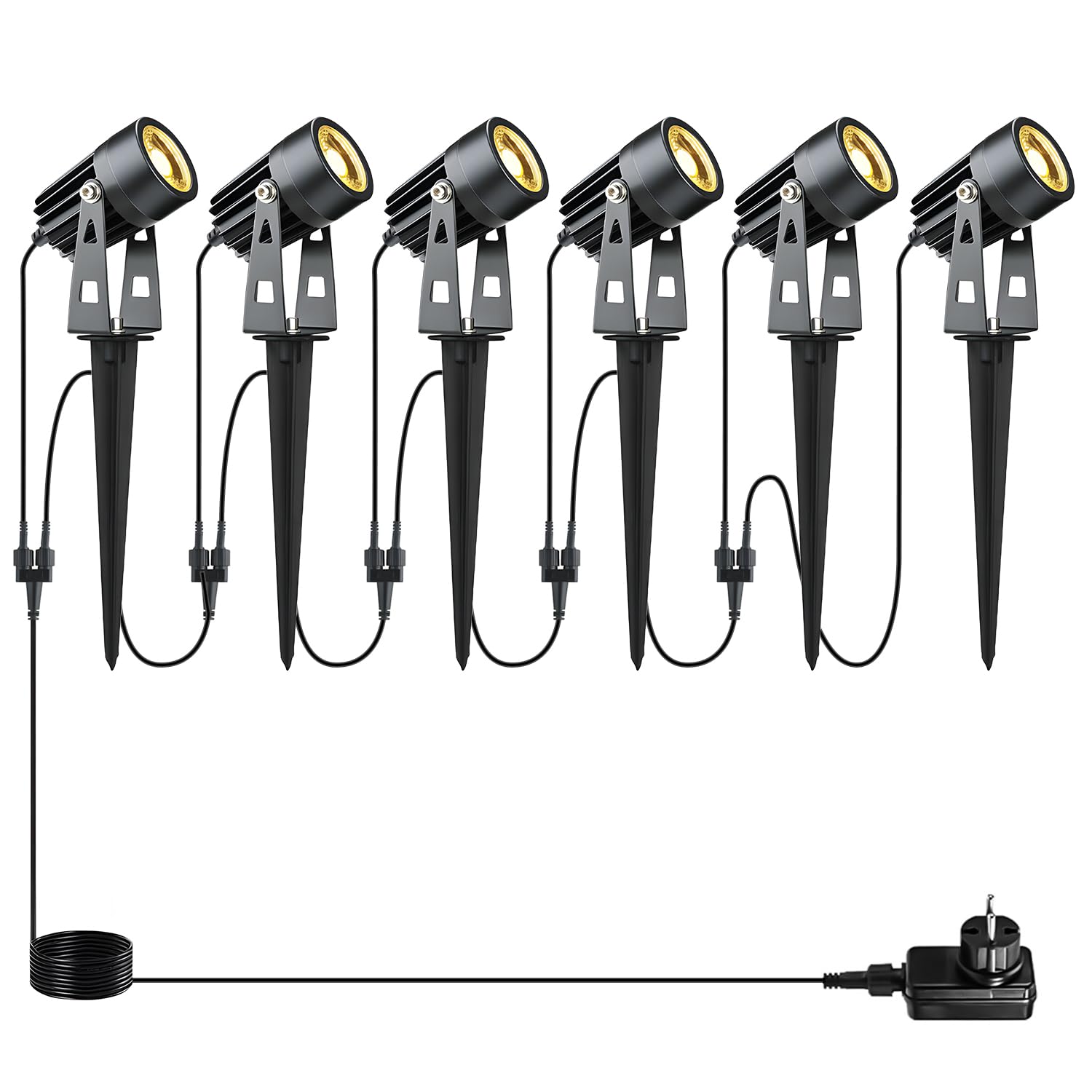 Faretto Giardino con Picchetto 6 Pezzi COB LED 20W