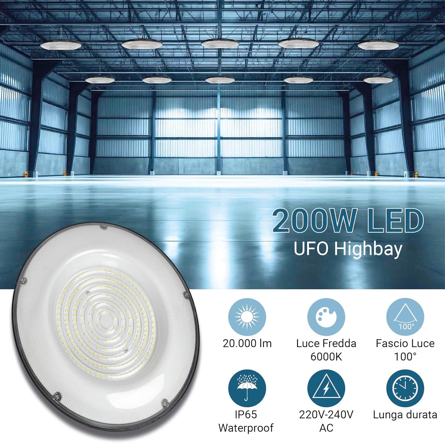 Sigmaled Lighting - Lampada LED UFO Capannone 200W - immagine 2