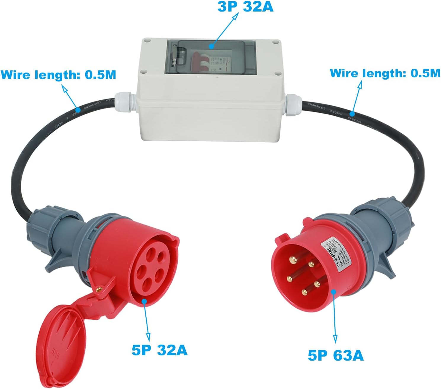 MENAYODA Adattatore CEE 63A a 32A 400V IP44 - immagine 2