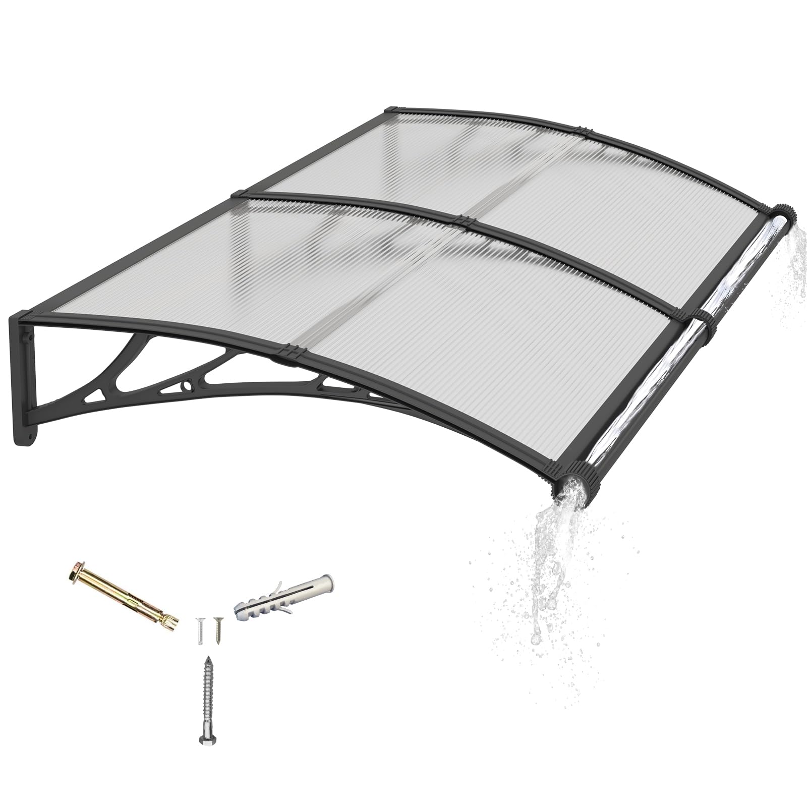 Pensilina da Esterno 200x100 cm in Policarbonato