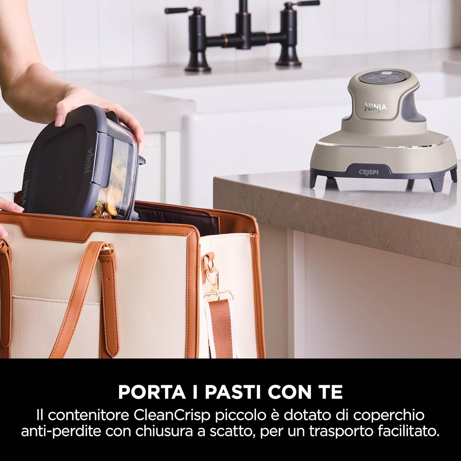 Ninja CRISPi Friggitrice ad Aria Portatile 3.8L, Pietra - immagine 12