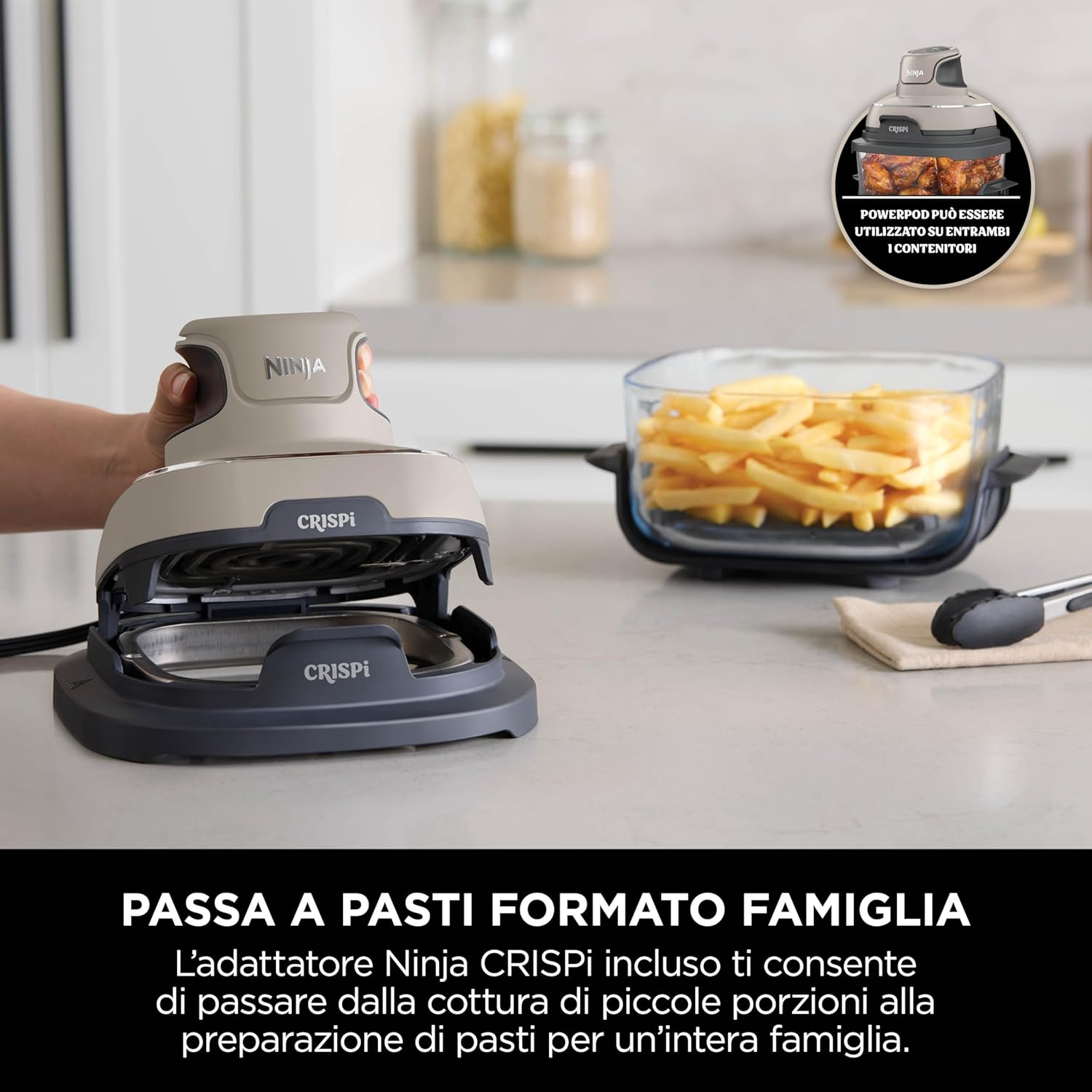 Ninja CRISPi Friggitrice ad Aria Portatile 3.8L, Pietra - immagine 14