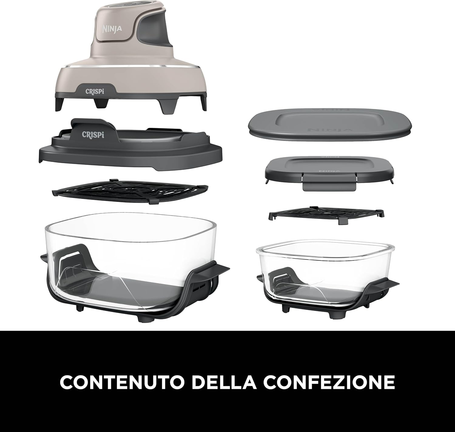 Ninja CRISPi Friggitrice ad Aria Portatile 3.8L, Pietra - immagine 3